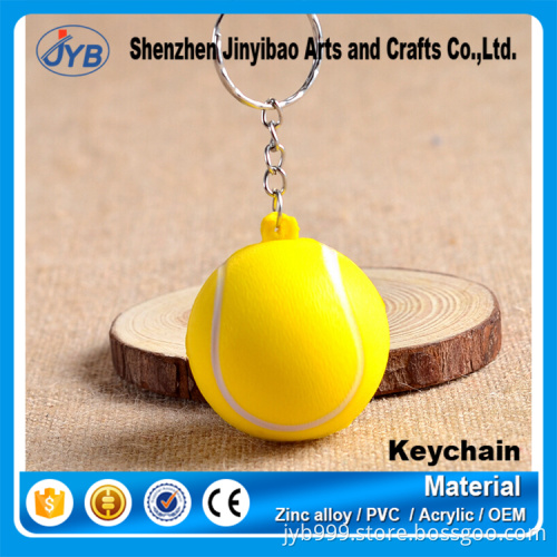 hot sale customized plastic soft ball anti stress keyring